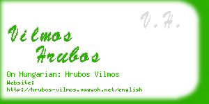 vilmos hrubos business card